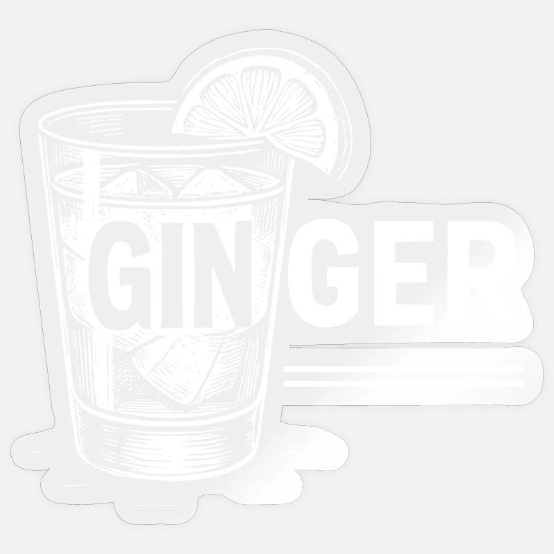 Ginger: Perfekte Geschenkidee für Rothaarige! - Sticker Größe S (10 x 10 cm) - Transparent glänzend