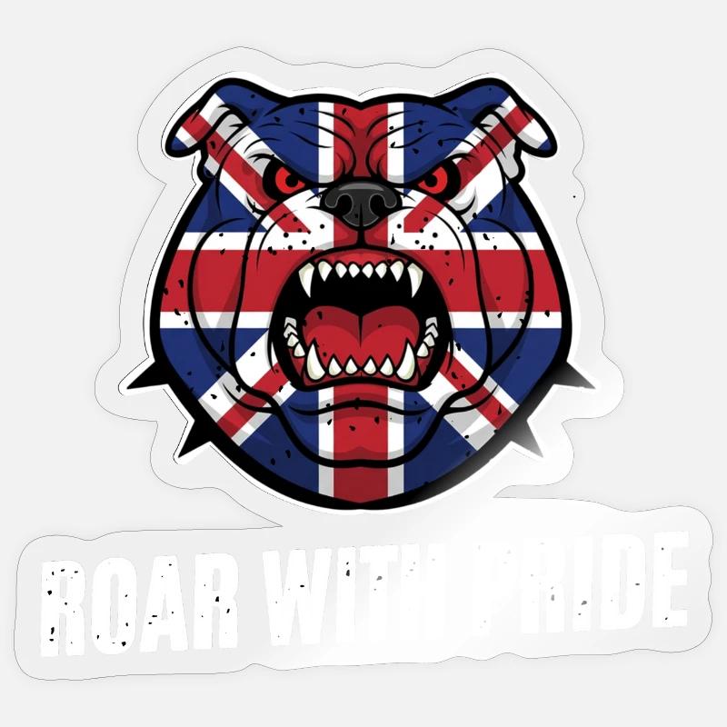 Britischer Stolz - Sticker Größe S (10 x 10 cm) - Transparent glänzend