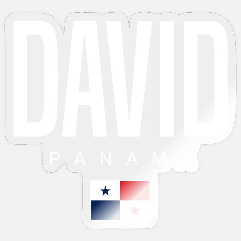 David Panama Panaméen - Sticker taille S (10 x 10 cm) - brillant transparent