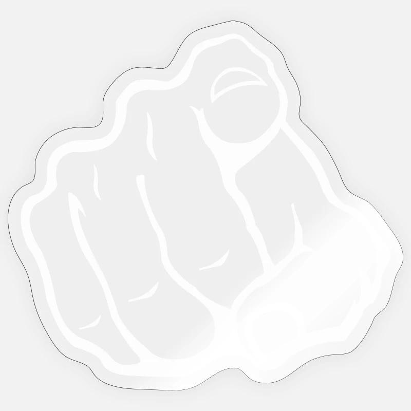 Index Finger Silhouette - Sticker size S (10 x 10 cm) - transparent glossy