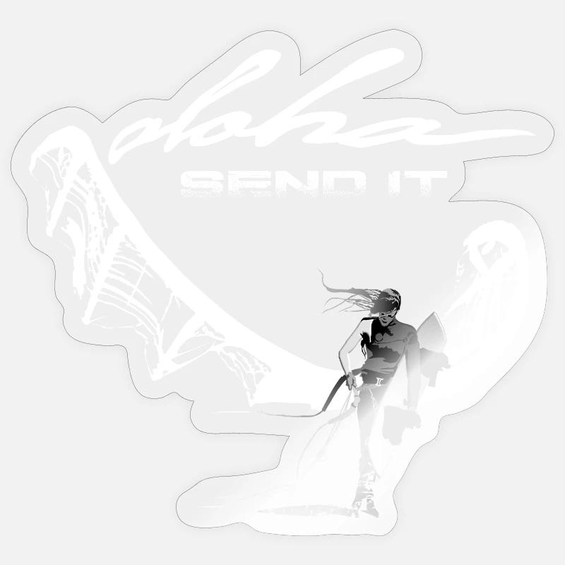 Send it Kitesurfer Sticker size S (10 x 10 cm)