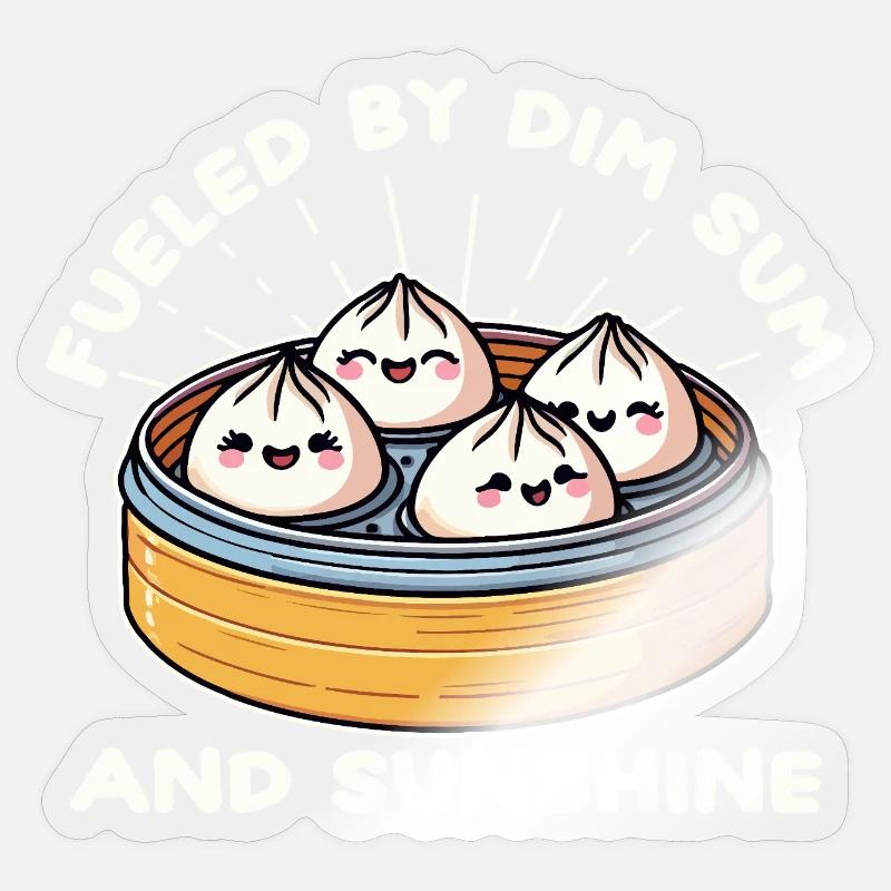 Dim Sum Soleil Joyeux Sticker taille S (10 x 10 cm)