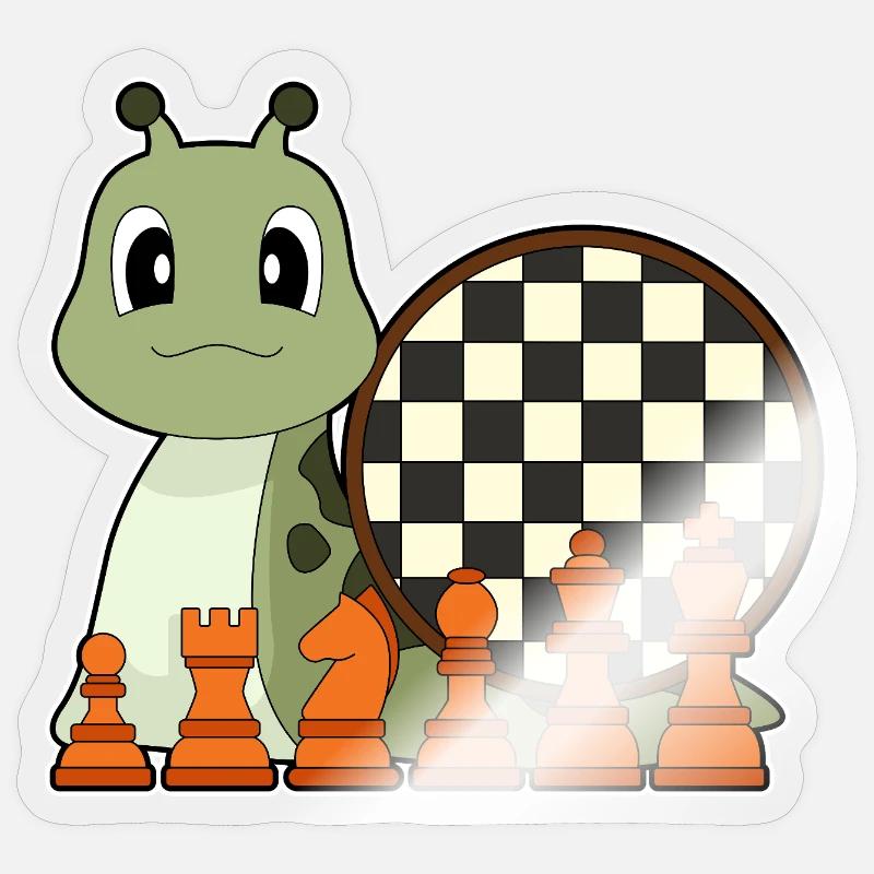 Snail Chessboard Chess Board Game Sticker size S (10 x 10 cm)
