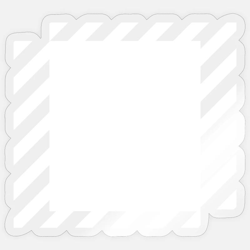  lines squares design - Sticker size S (10 x 10 cm) - transparent glossy