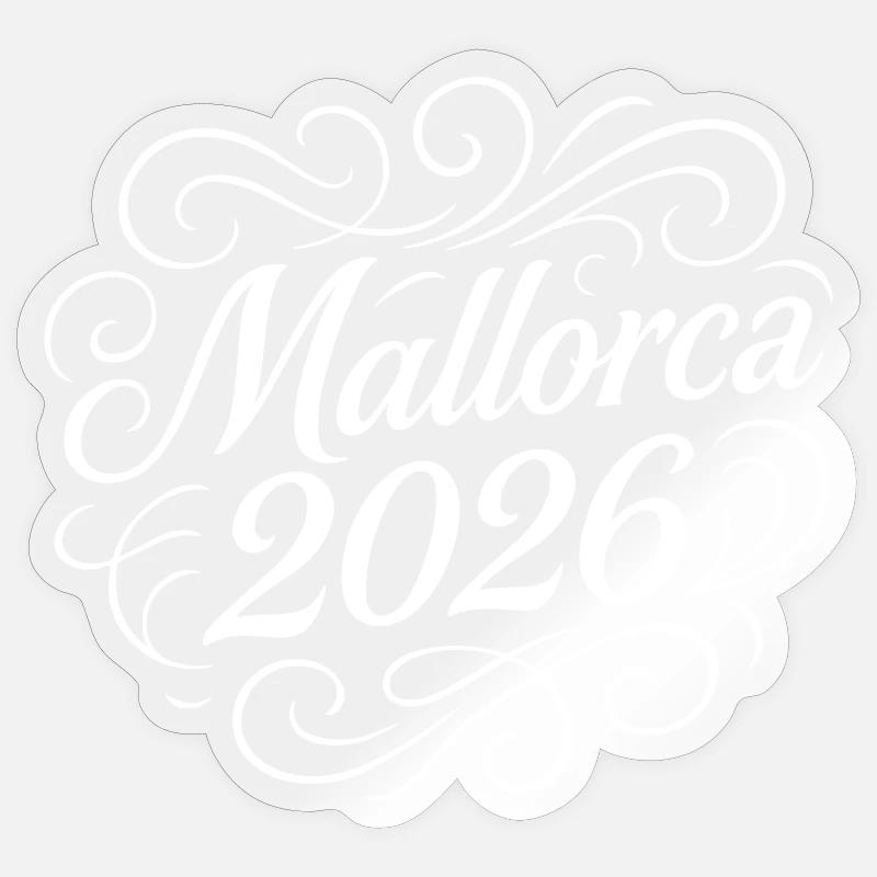 Majorque 2026 - Sticker taille S (10 x 10 cm) - brillant transparent