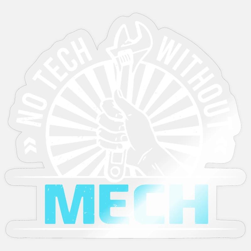 Mechanical Engineering Maschinenbauer Ingenieur - Sticker Größe S (10 x 10 cm) - Transparent glänzend