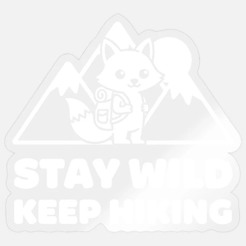 Wild Path : Foxes Adventure - Sticker taille S (10 x 10 cm) - brillant transparent