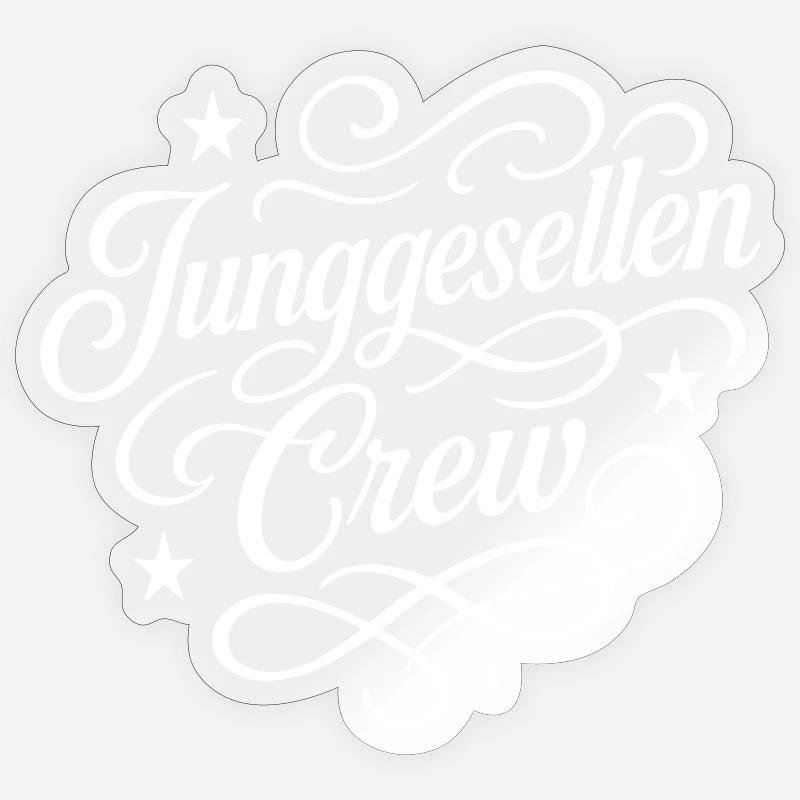 Junggesellen Crew Sticker Größe S (10 x 10 cm)