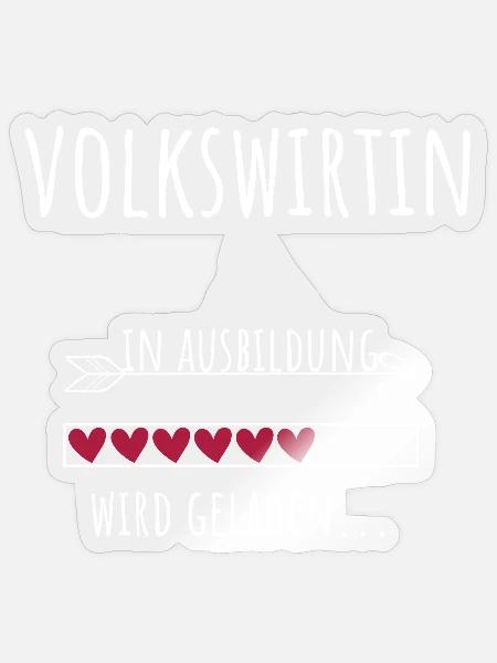 Volkswirtin VWL Studium Beruf Ausbildung - Sticker Größe S (10 x 10 cm) - Transparent glänzend
