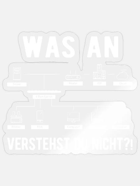 Informatiker Informatik Computer Geek Lustiges Ges - Sticker Größe S (10 x 10 cm) - Transparent glänzend