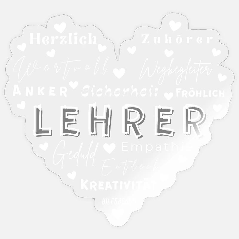 Enseignant du cadeau d’adieu - Sticker taille S (10 x 10 cm) - brillant transparent