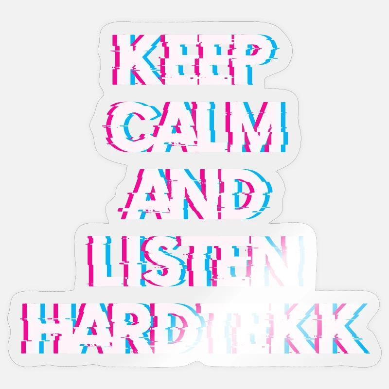 Hardtekk Tekk - Sticker Größe S (10 x 10 cm) - Transparent glänzend