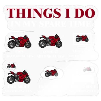 Choses que je fais pendant mon temps libre - Sticker taille S (10 x 10 cm) - brillant transparent - Devant