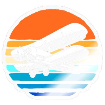 Model Airplane Model Airplane - Sticker size S (10 x 10 cm) - transparent glossy - Front