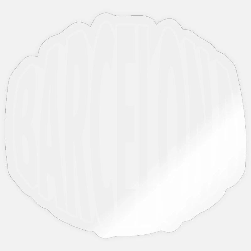 Barcelona Oval Lettering Sticker size S (10 x 10 cm)