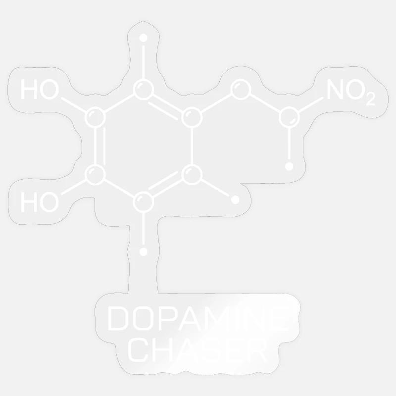 Molécule de recherche de dopamine Sticker taille S (10 x 10 cm)