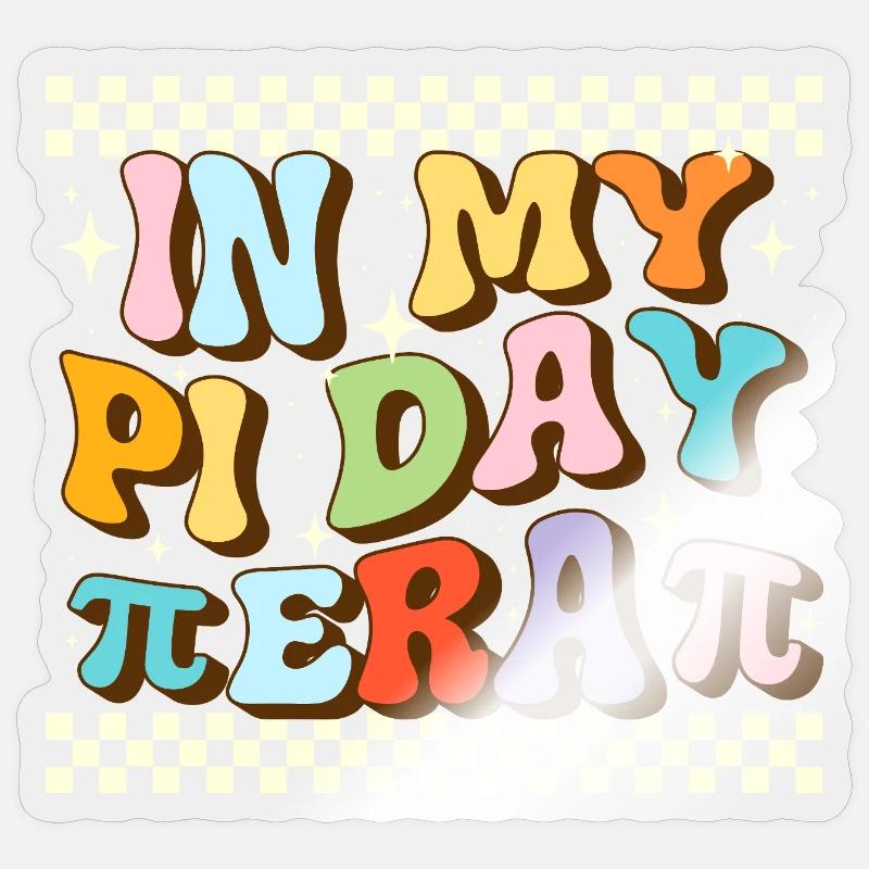 Dans mon élève professeur de maths drôle à l’ère Pi Day - Sticker taille S (10 x 10 cm) - brillant transparent