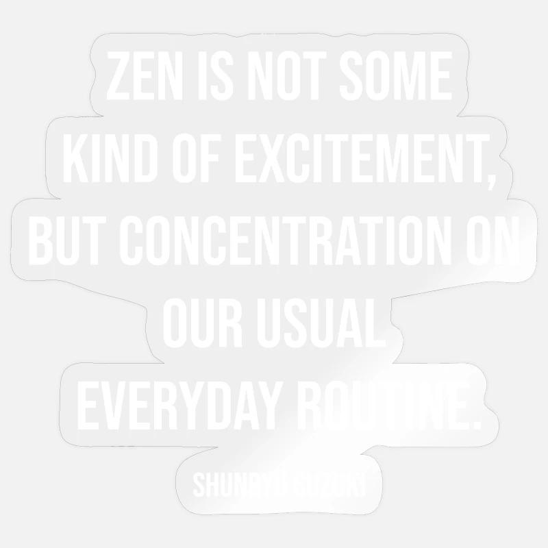 Typographie Zen Focus : Routine quotidienne Sticker taille S (10 x 10 cm)