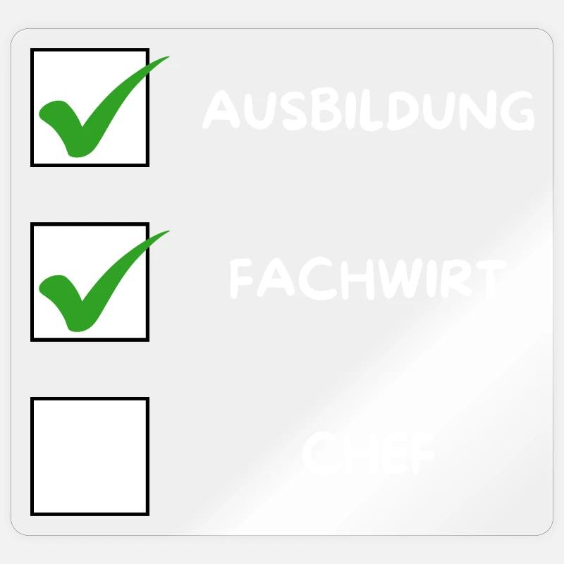 Fachwirt Checkliste Sticker Größe S (10 x 10 cm)