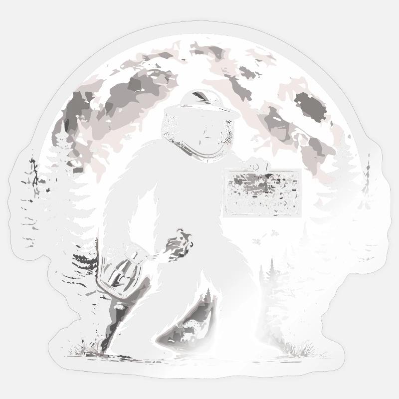 Bigfoot Imker - Sticker Größe S (10 x 10 cm) - Transparent glänzend
