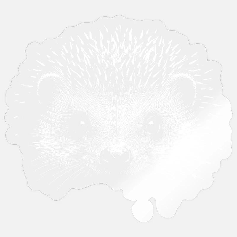 Hérisson - Sticker taille S (10 x 10 cm) - brillant transparent