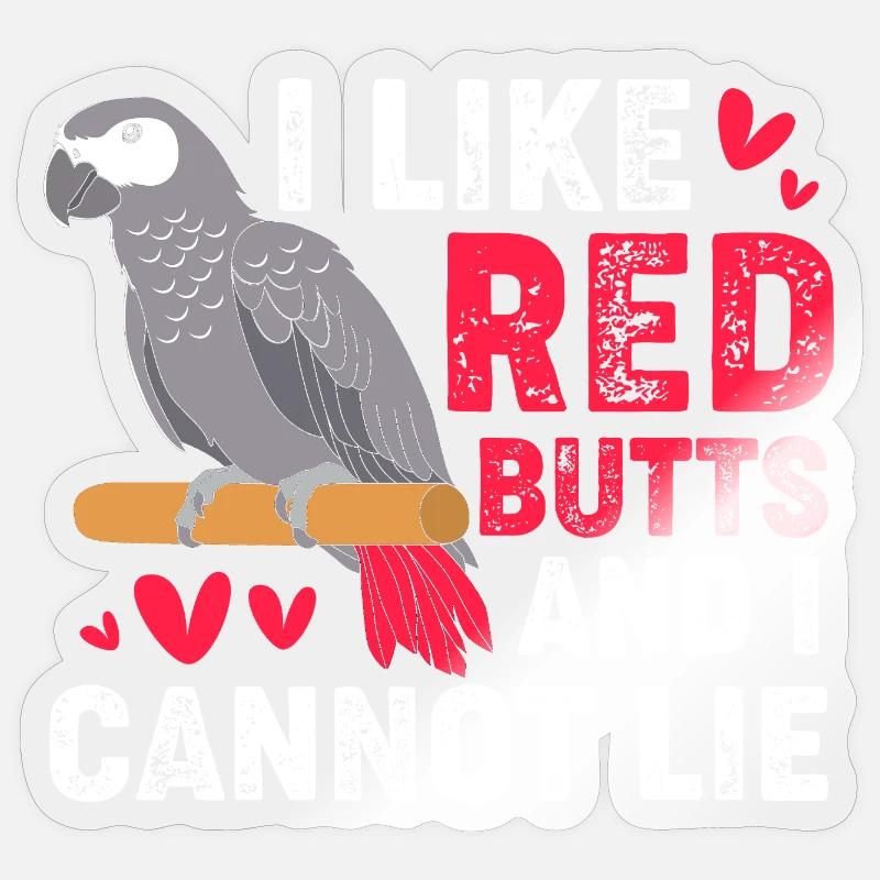 Parrot Grey Sticker size S (10 x 10 cm)