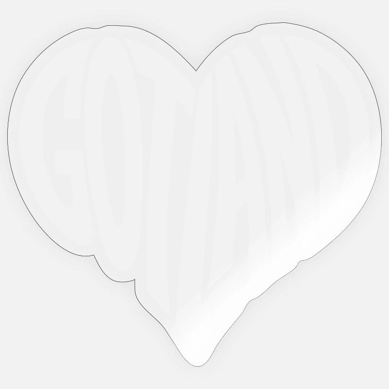 Lettrage Gotland Heart - Sticker taille S (10 x 10 cm) - brillant transparent