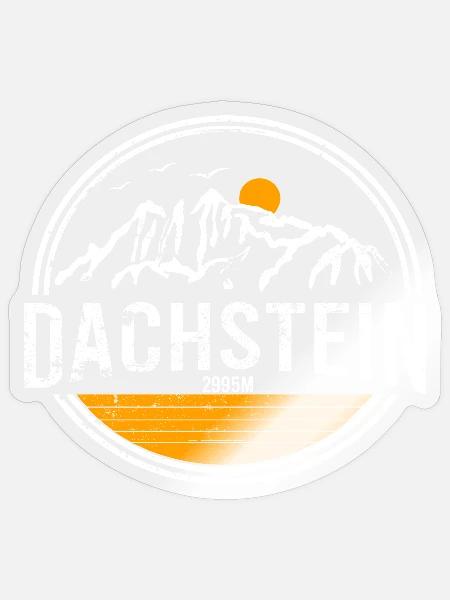 Dachstein Ramsau Österreich Logo - Sticker Größe S (10 x 10 cm) - Transparent glänzend