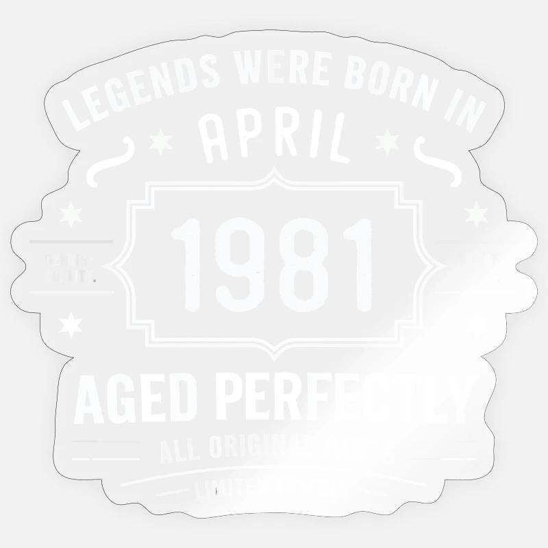 Avril 1981 Sticker taille S (10 x 10 cm)