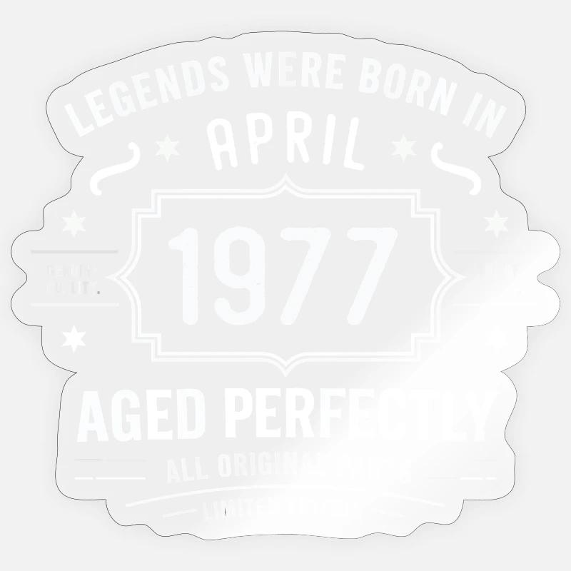 April 1977 - Sticker size S (10 x 10 cm) - transparent glossy