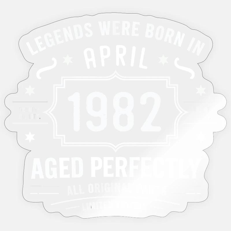April 1982 - Sticker size S (10 x 10 cm) - transparent glossy