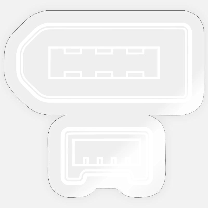 Firewire connector Sticker size S (10 x 10 cm)