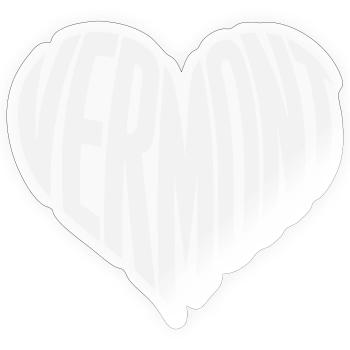 Vermont, USA Heart Typography - Sticker size S (10 x 10 cm) - transparent glossy - Front