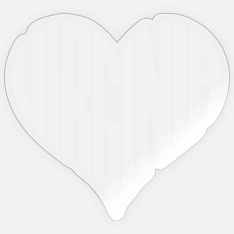 Virginia Heart Design - Sticker size S (10 x 10 cm) - transparent glossy