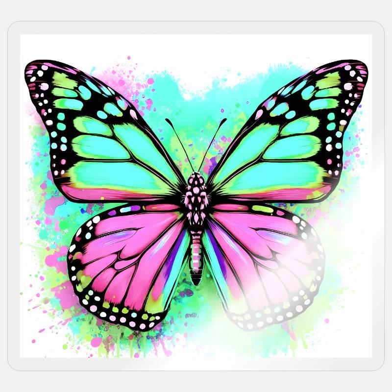 butterfly - Sticker size S (10 x 10 cm) - transparent glossy