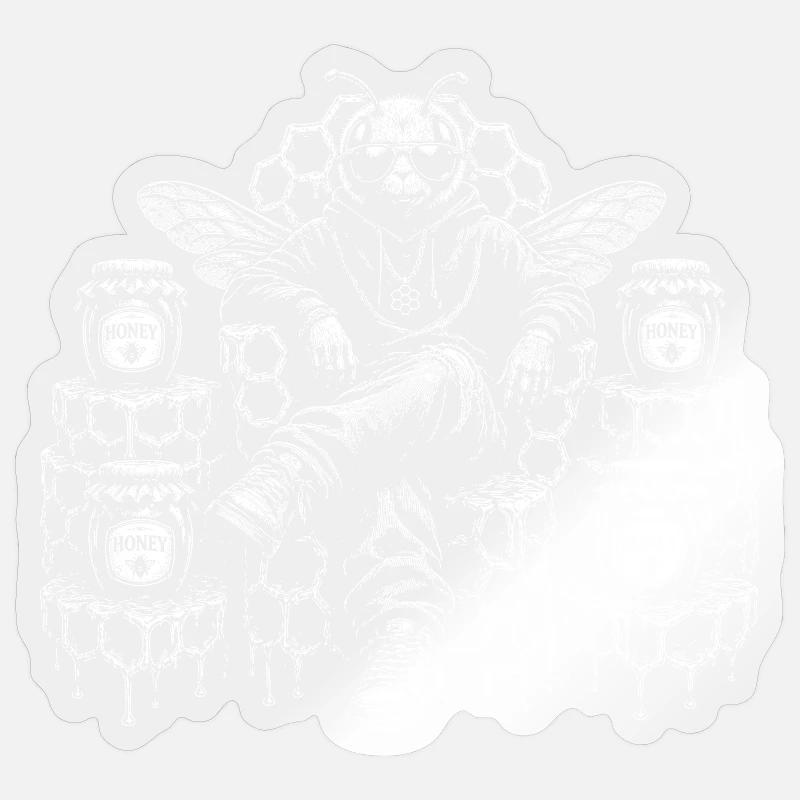 honeybee - Sticker size S (10 x 10 cm) - transparent glossy
