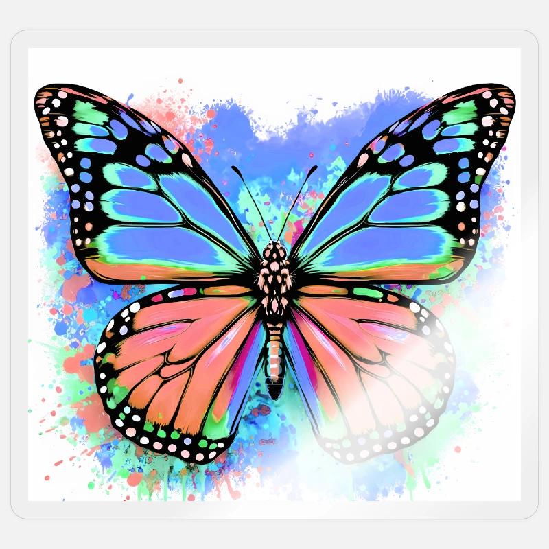 butterfly - Sticker size S (10 x 10 cm) - transparent glossy