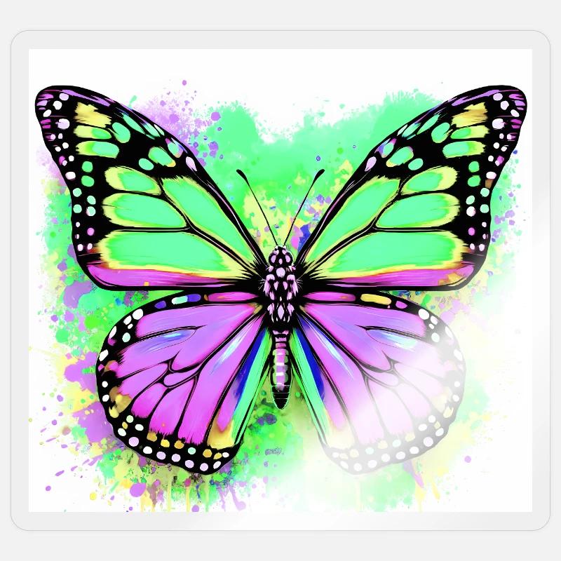 butterfly - Sticker size S (10 x 10 cm) - transparent glossy