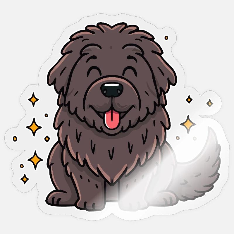 Newfoundland (comic) - Sticker size S (10 x 10 cm) - transparent glossy