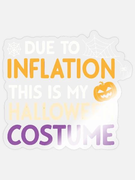 Kostüm-Halloween-Inflation - Sticker Größe S (10 x 10 cm) - Transparent glänzend