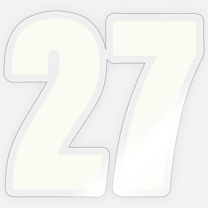 27 - Sticker Größe S (10 x 10 cm) - Transparent glänzend