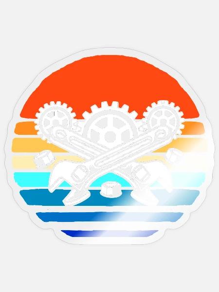 Maschinenbau Ingenieur - Sticker Größe S (10 x 10 cm) - Transparent glänzend