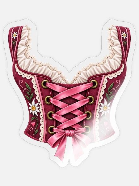 Dirndl Ersatz für Volksfestgänger - Sticker Größe S (10 x 10 cm) - Transparent glänzend