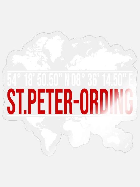 St.Peter-Ording - Sticker Größe S (10 x 10 cm) - Transparent glänzend