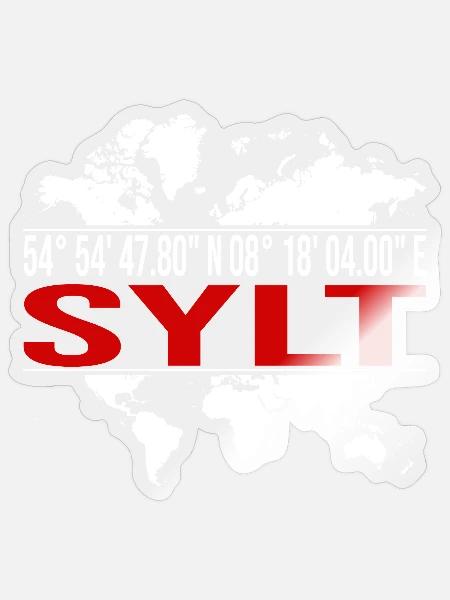 Sylt - Sticker Größe S (10 x 10 cm) - Transparent glänzend