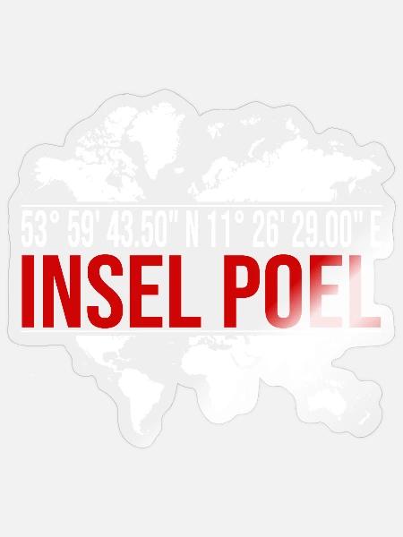 Insel Poel - Sticker Größe S (10 x 10 cm) - Transparent glänzend
