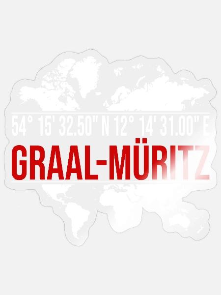 Graal-Müritz - Sticker Größe S (10 x 10 cm) - Transparent glänzend