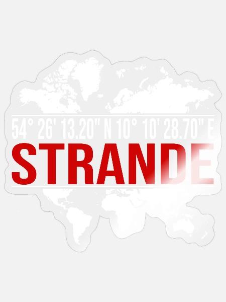 Strande - Sticker Größe S (10 x 10 cm) - Transparent glänzend