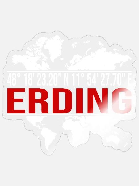 Erding - Sticker Größe S (10 x 10 cm) - Transparent glänzend