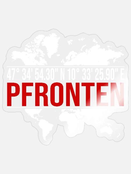 Pfronten - Sticker Größe S (10 x 10 cm) - Transparent glänzend